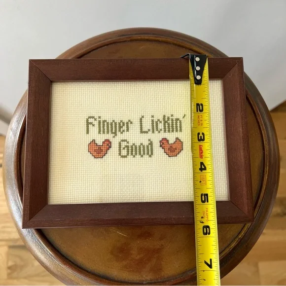 Vintage Cross Stitch KFC Finger licking good slogan. WLW - Picture 4 of 4